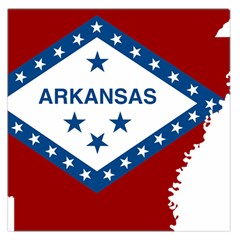 Flag Map Of Arkansas Large Satin Scarf (square) by abbeyz71