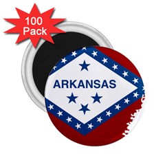 Flag Map Of Arkansas 2 25  Magnets (100 Pack)  by abbeyz71