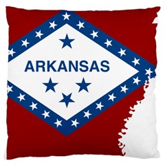 Flag Map Of Arkansas Large Cushion Case (one Side) by abbeyz71