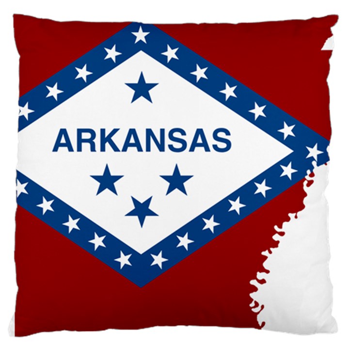 Flag Map Of Arkansas Large Cushion Case (One Side)