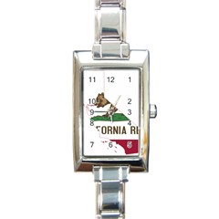 California Flag Map Rectangle Italian Charm Watch by abbeyz71