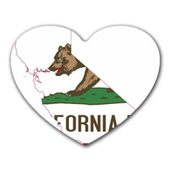 California Flag Map Heart Mousepads by abbeyz71