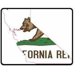 California Flag Map Double Sided Fleece Blanket (medium)  by abbeyz71