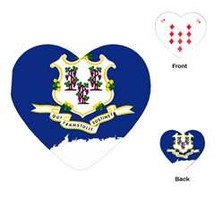 Flag Map Of Connecticut Playing Cards (heart) by abbeyz71