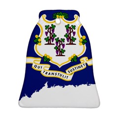 Flag Map Of Connecticut Ornament (bell) by abbeyz71