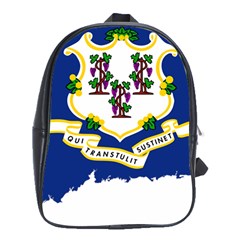 Flag Map Of Connecticut School Bag (xl) by abbeyz71