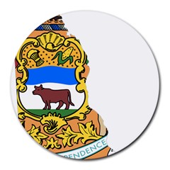 Flag Map Of Delaware Round Mousepads by abbeyz71