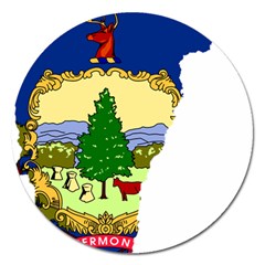 Flag Map Of Vermont Magnet 5  (round) by abbeyz71