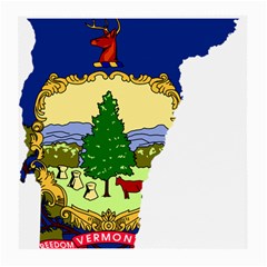 Flag Map Of Vermont Medium Glasses Cloth by abbeyz71