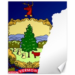 Flag Map Of Vermont Canvas 11  X 14  by abbeyz71