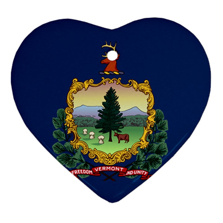 Flag of Vermont Ornament (Heart)