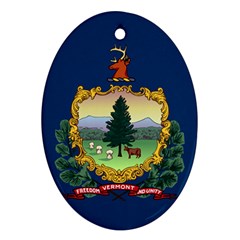 Flag Of Vermont Oval Ornament (two Sides) by abbeyz71