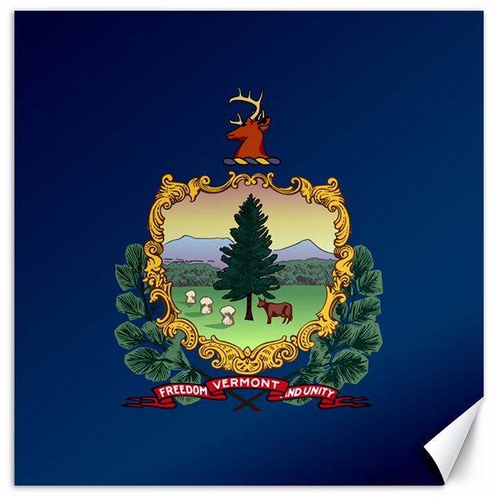 Flag of Vermont Canvas 16  x 16 