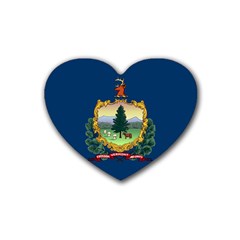 Flag Of Vermont Heart Coaster (4 Pack)  by abbeyz71