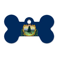 Flag Of Vermont Dog Tag Bone (two Sides) by abbeyz71