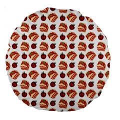 Pasta Pattern Large 18  Premium Round Cushions