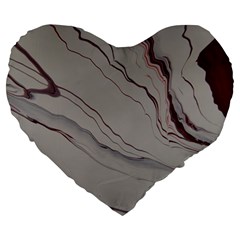 Wine 2 Large 19  Premium Flano Heart Shape Cushions by WILLBIRDWELL