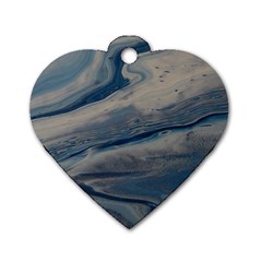 Blue Ice 2 Dog Tag Heart (two Sides) by WILLBIRDWELL