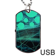 Neon Bubbles Dog Tag Usb Flash (two Sides) by WILLBIRDWELL