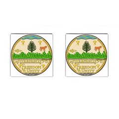 Great Seal Of Vermont Cufflinks (square) by abbeyz71