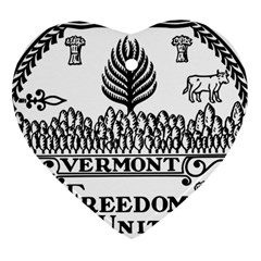 Great Seal Of Vermont Ornament (heart) by abbeyz71