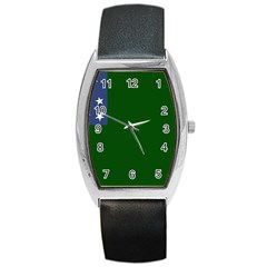 Flag Of Vermont Republic, 1777-1791 Barrel Style Metal Watch by abbeyz71