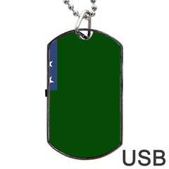 Flag Of The Green Mountain Boys Dog Tag Usb Flash (one Side) by abbeyz71