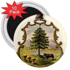 Coat Of Arms Of Vermont 3  Magnets (10 Pack)  by abbeyz71