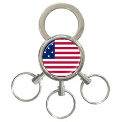 Flag Of Vermont, 1804-1837 3-ring Key Chains by abbeyz71