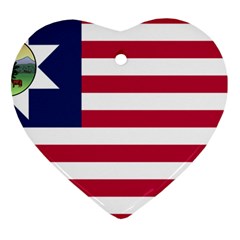 Flag Of Vermont, 1837-1923 Heart Ornament (two Sides) by abbeyz71