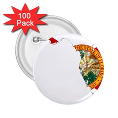 Flag Map of Florida  2.25  Buttons (100 pack) 