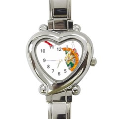 Flag Map of Florida  Heart Italian Charm Watch