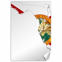 Flag Map Of Florida  Canvas 24  X 36  by abbeyz71