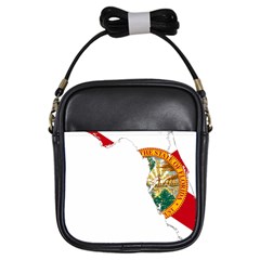Flag Map of Florida  Girls Sling Bag