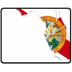 Flag Map Of Florida  Fleece Blanket (medium)  by abbeyz71