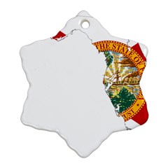 Flag Map Of Florida  Snowflake Ornament (two Sides) by abbeyz71