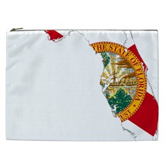 Flag Map of Florida  Cosmetic Bag (XXL)