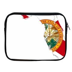 Flag Map Of Florida  Apple Ipad 2/3/4 Zipper Cases by abbeyz71