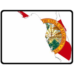 Flag Map of Florida  Double Sided Fleece Blanket (Large) 