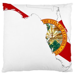 Flag Map of Florida  Large Flano Cushion Case (One Side)