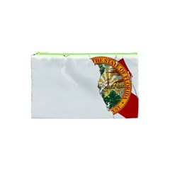 Flag Map Of Florida  Cosmetic Bag (xs) by abbeyz71