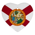 Flag of Florida Heart Ornament (Two Sides) Back