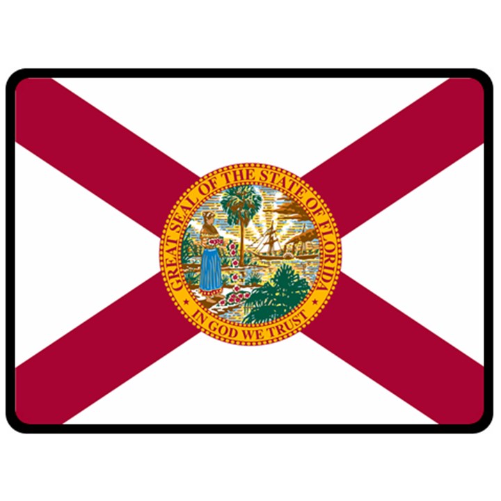 Flag of Florida Double Sided Fleece Blanket (Large) 