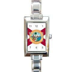 Flag of Florida, 1900-1985 Rectangle Italian Charm Watch