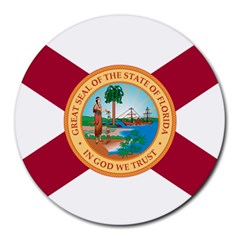 Flag Of Florida, 1900-1985 Round Mousepads by abbeyz71