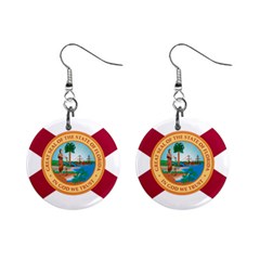 Flag of Florida, 1900-1985 Mini Button Earrings