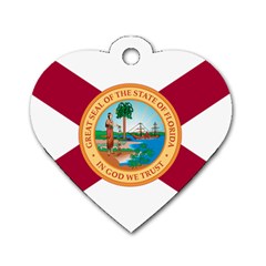 Flag of Florida, 1900-1985 Dog Tag Heart (Two Sides)