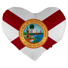 Flag Of Florida, 1900-1985 Large 19  Premium Heart Shape Cushions by abbeyz71