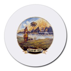 Flag Of Florida, 1868-1900 Round Mousepads by abbeyz71