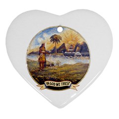 Flag Of Florida, 1868-1900 Heart Ornament (two Sides) by abbeyz71